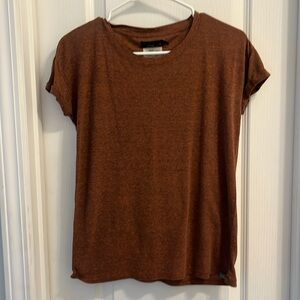 PrAna‎ Cozy Up Scoop Neck Tee rust orange size XS